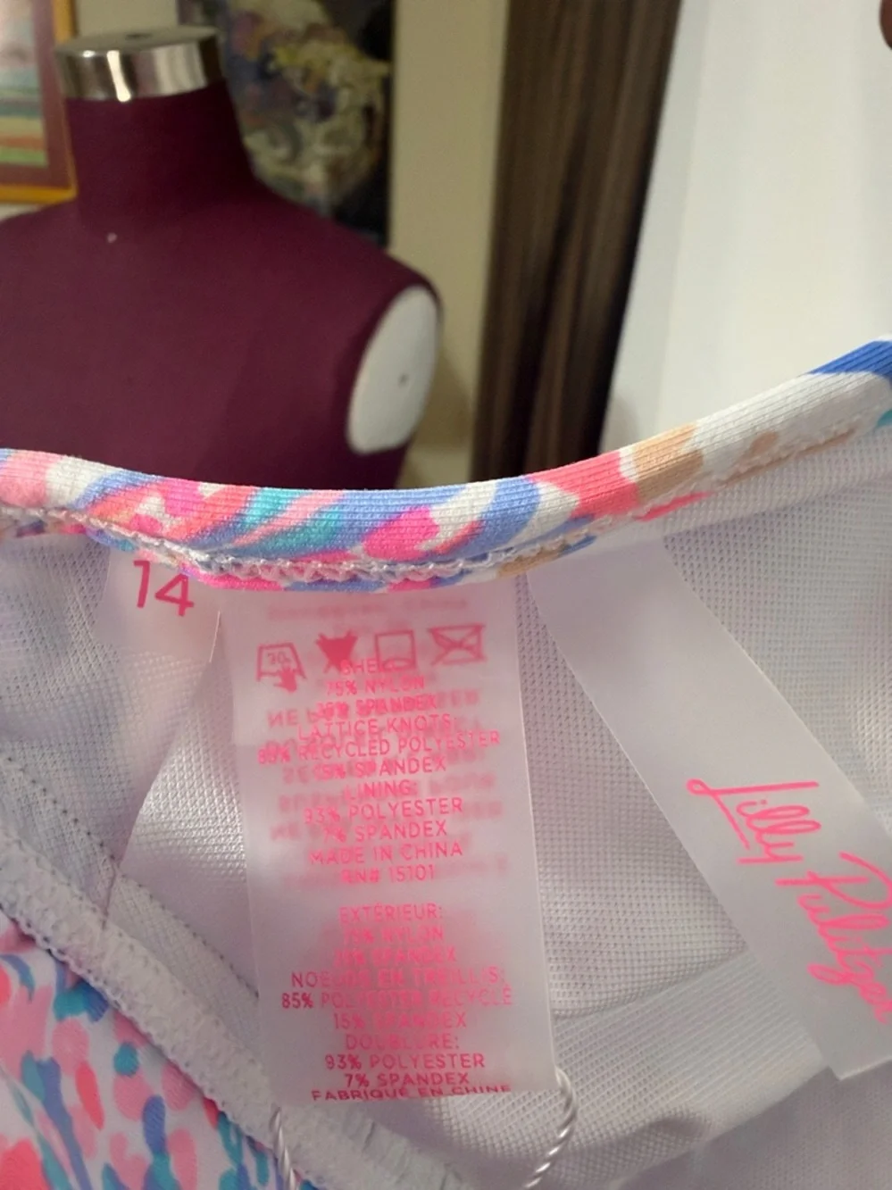 Lilly Pulitzer Two Piece Bikini in Multi Rose of the Seas size Women’s 14 - Picture 12 of 12